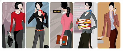 free vector 5 Free Vector Office GirlS